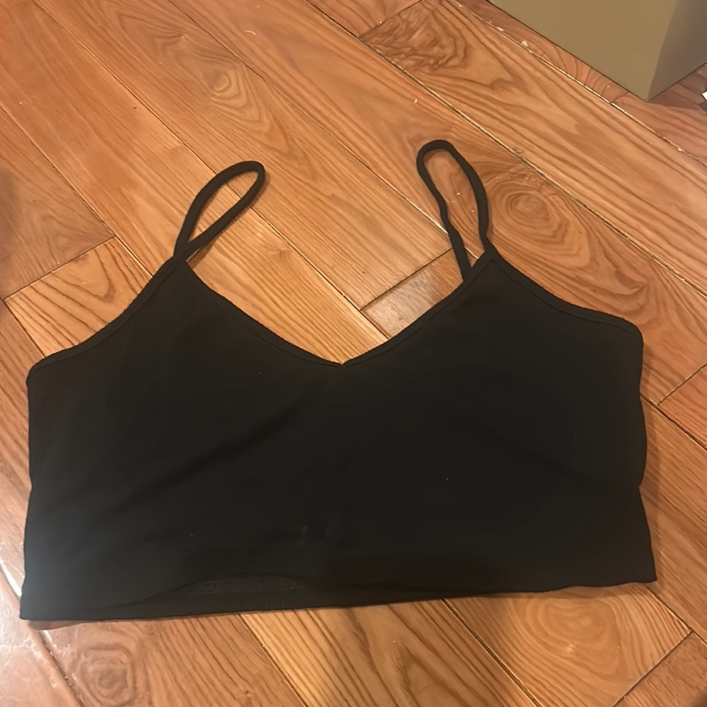 Very cropped black tank